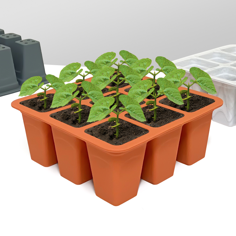 Seed Starter Tray - 9구 실리콘 채소 묘목 트레이 온실
