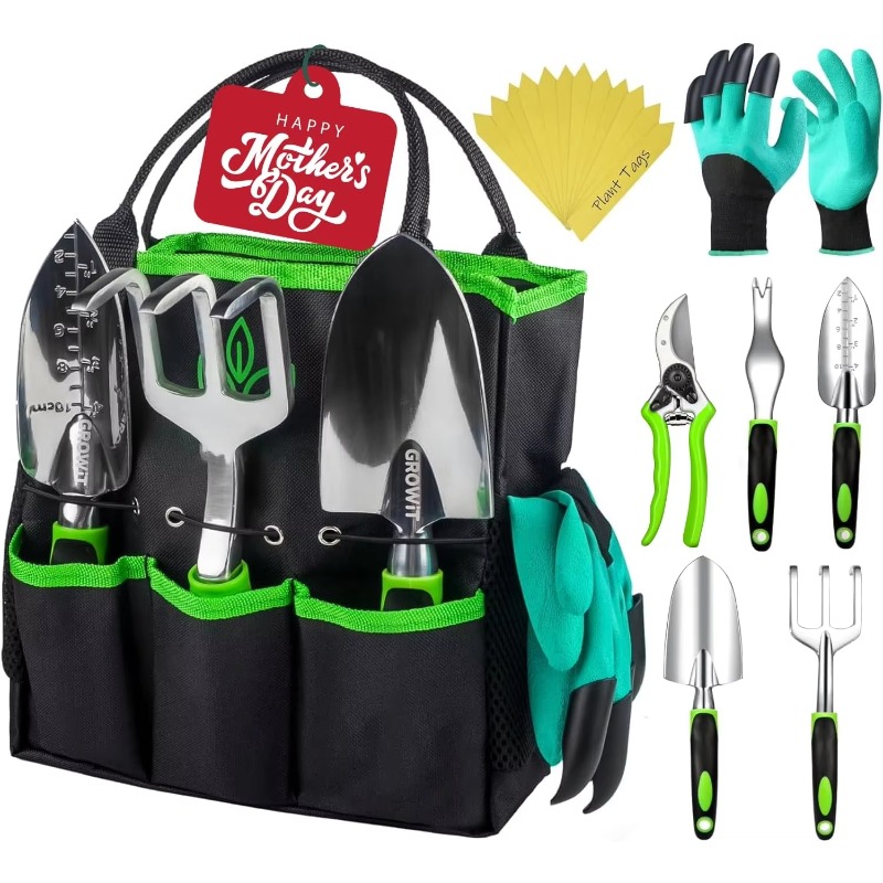 Trowel Garden Tools - 9종 인체공학적 정원 도구 세트, 전정가위,