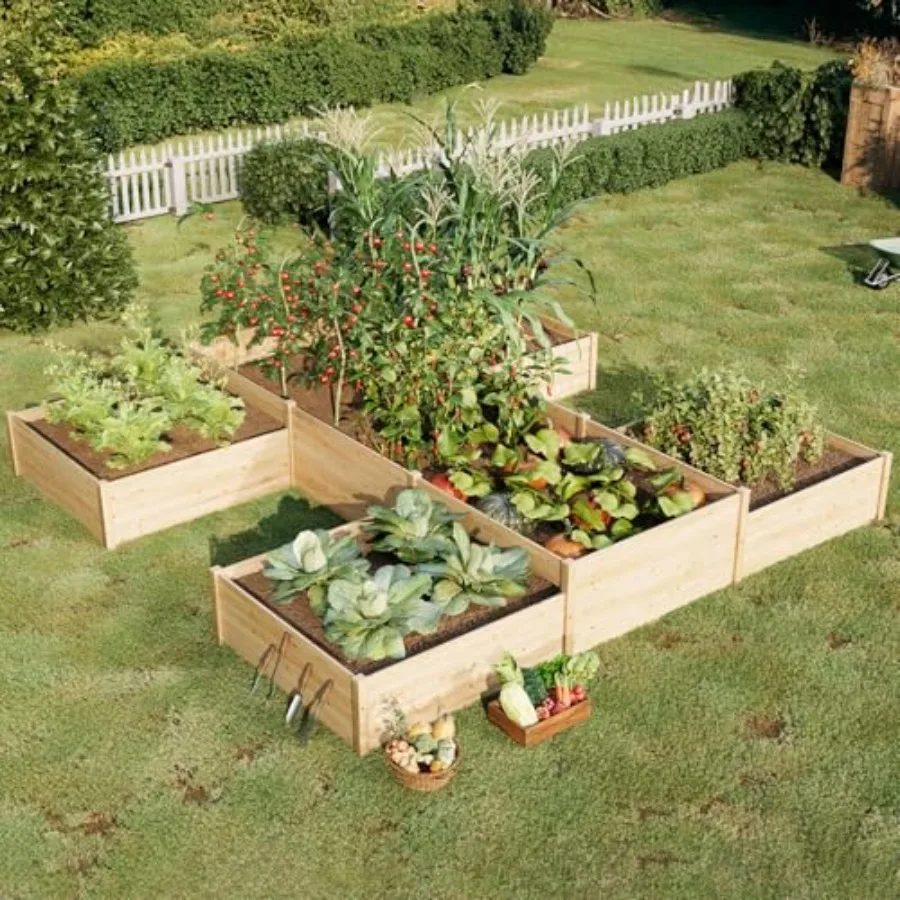 Raised Garden Bed - 이중 레이어로 된 높이 조절형 화단,