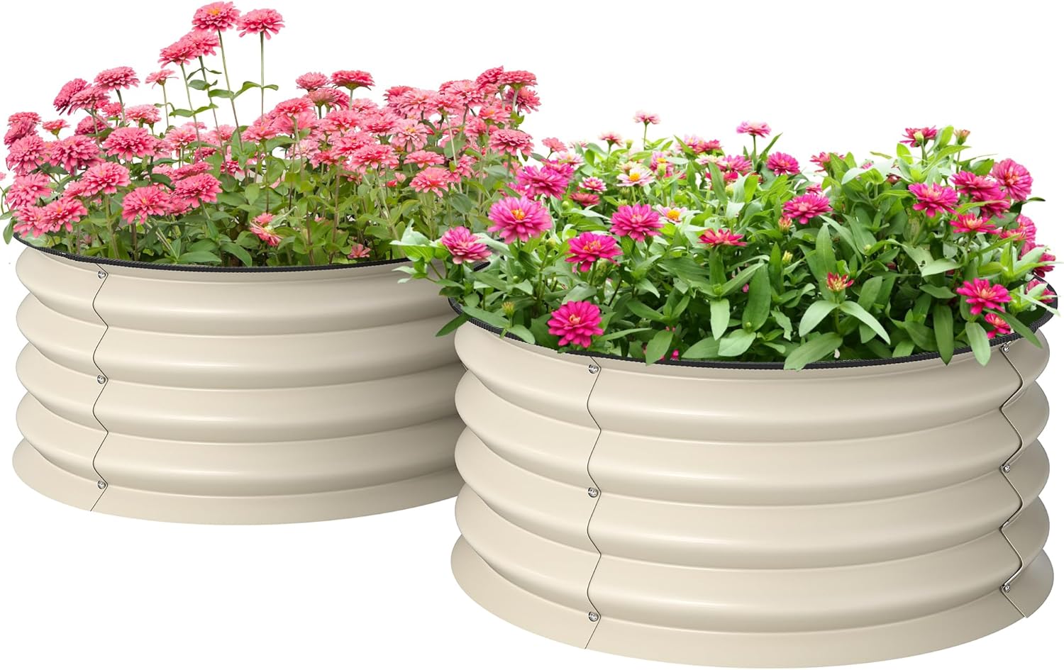 Raised Garden Bed - 아연 도금된 높이형 정원 화분 세트(2개),
