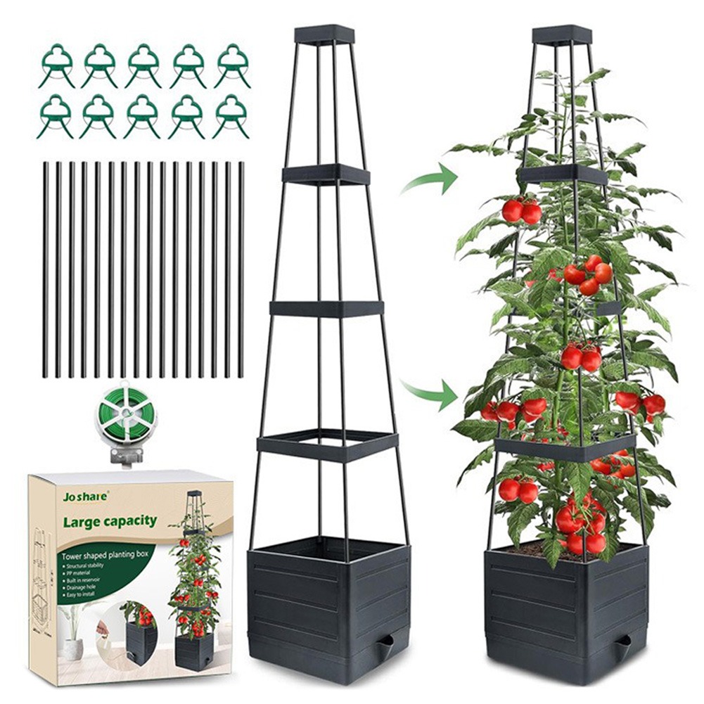 Self Watering Planter - 높이가 있는 정원용 화분, 트렐리스가 있는