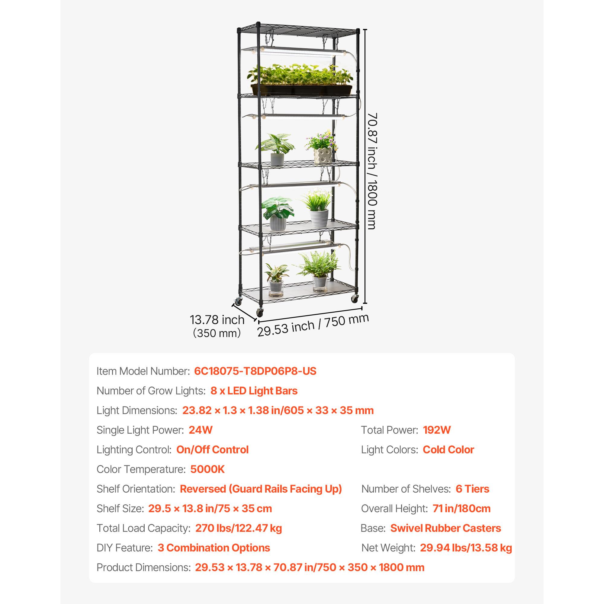 71인치 실내 식물 스탠드 (바퀴 포함), 192W,  - Plant Pot 리뷰 및 가격