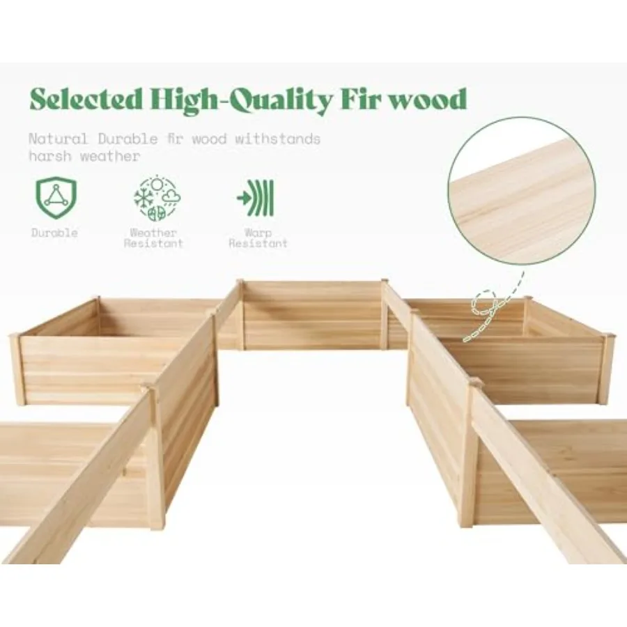 이중 레이어로 된 높이 조절형 화단, H자형 화분, 크 - Raised Garden Bed 리뷰 및 가격