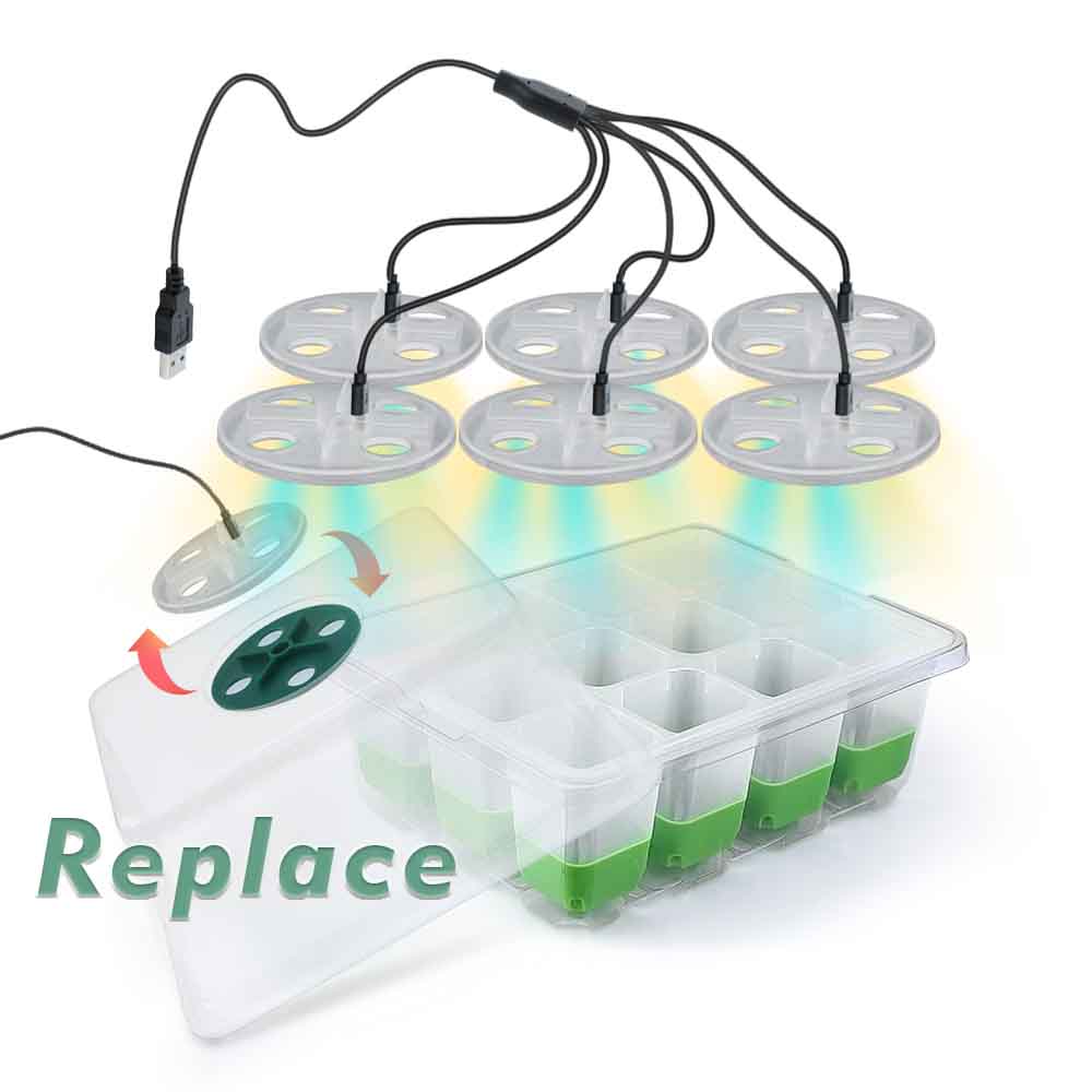 LED 성장 조명 모종 스타터 트레이 키트, 투명 커버 - Grow Light Led 리뷰 및 가격