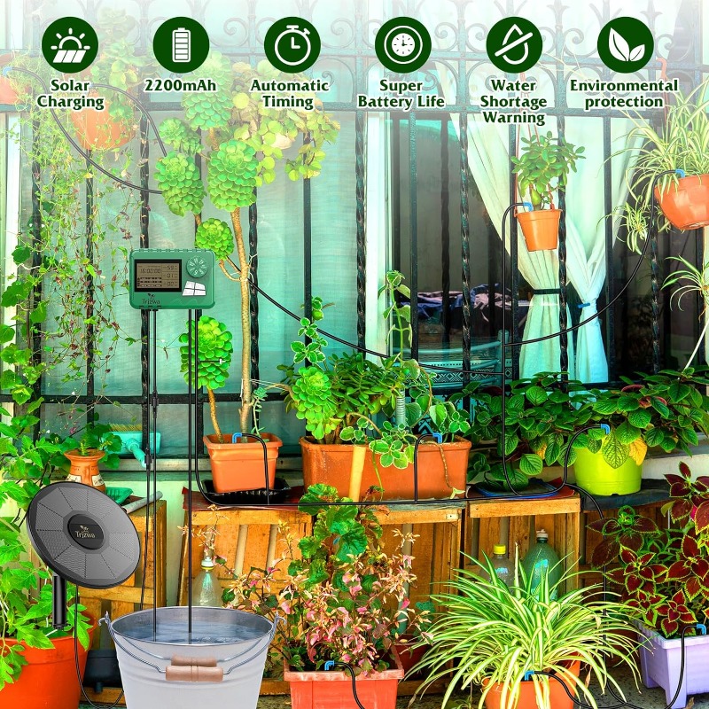 태양 관개 장비 자동 타이머가 있는 화분에 심은 식물용 - Self Watering Planter 리뷰 및 가격