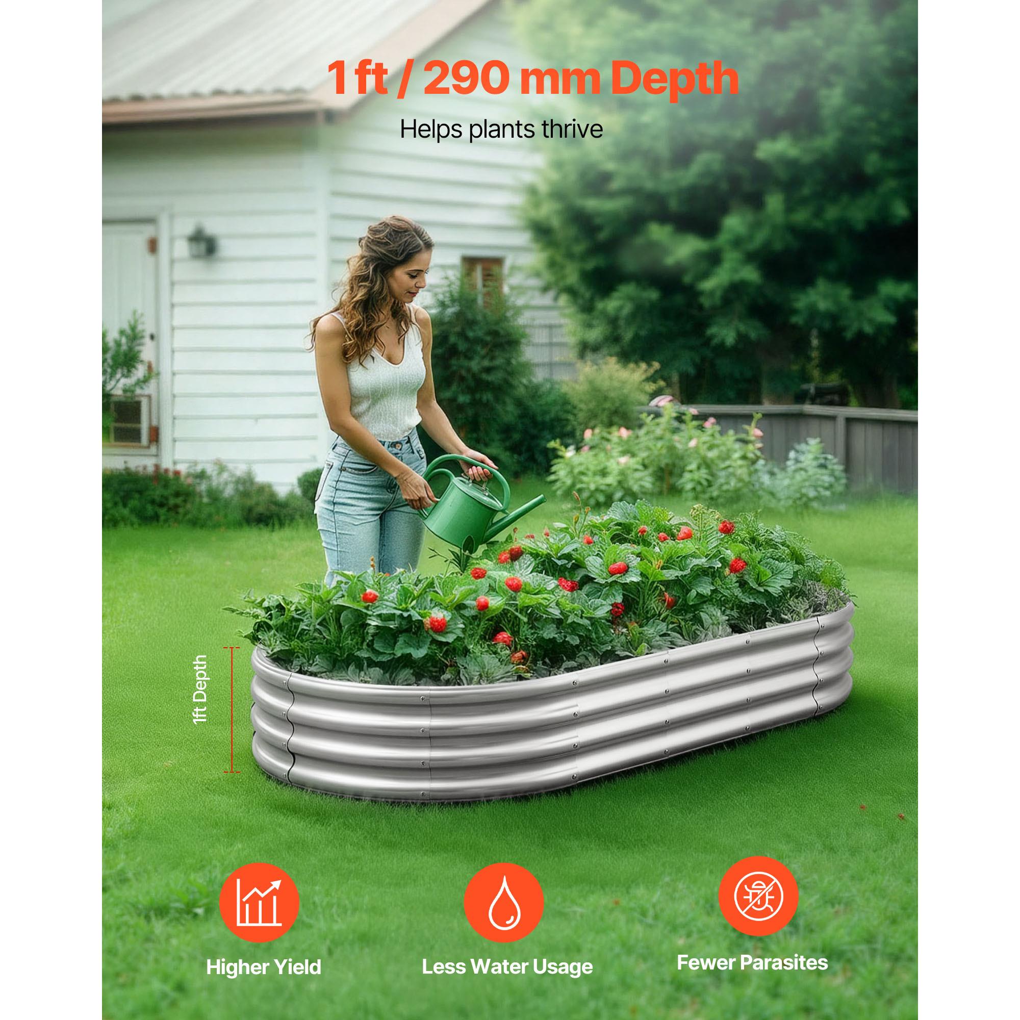 아연 도금 처리된 금속 재질의 높이 조절형 정원용 화분 - Raised Garden Bed 리뷰 및 가격