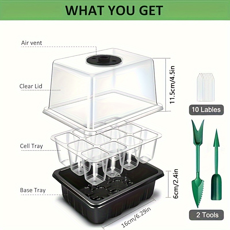 1/2/3팩 12/24/36구 셀트레이, 8개 LED  - Seed Starter Tray 리뷰 및 가격