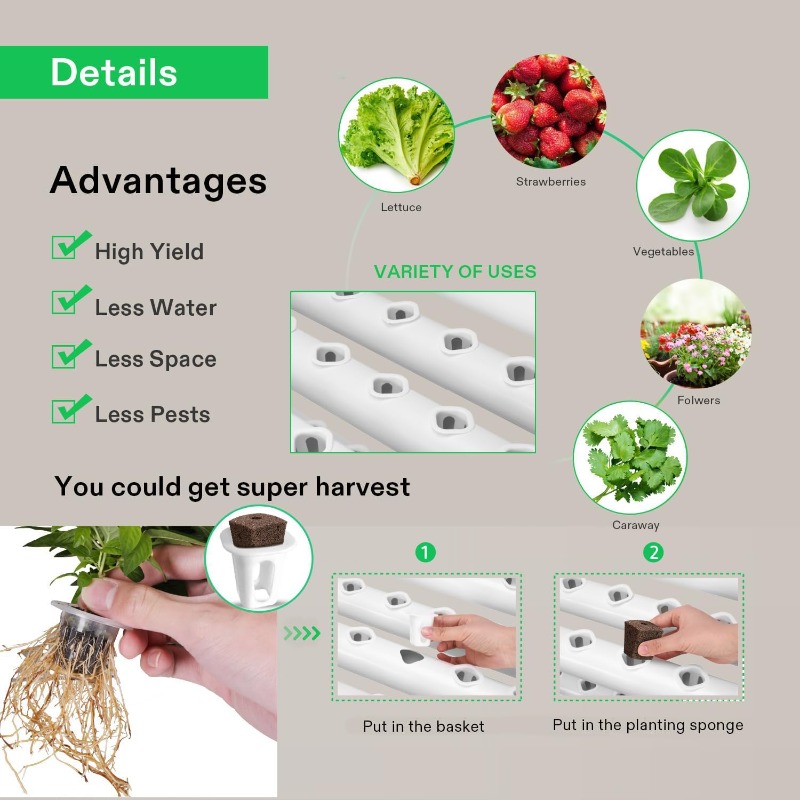 수직 수경 재배 시스템, 다층 파이프형 재배대, 잎채소 - Hydroponic Kit 리뷰 및 가격